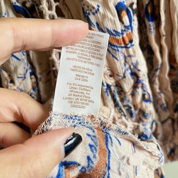 Free People ‘Just The Two Of‎ Us’ Paisley Peachy-Pink Tunic Dress Womens … - Picture 10 of 12